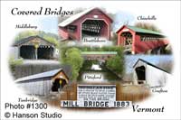 Covered Bridges of Vermont Collage